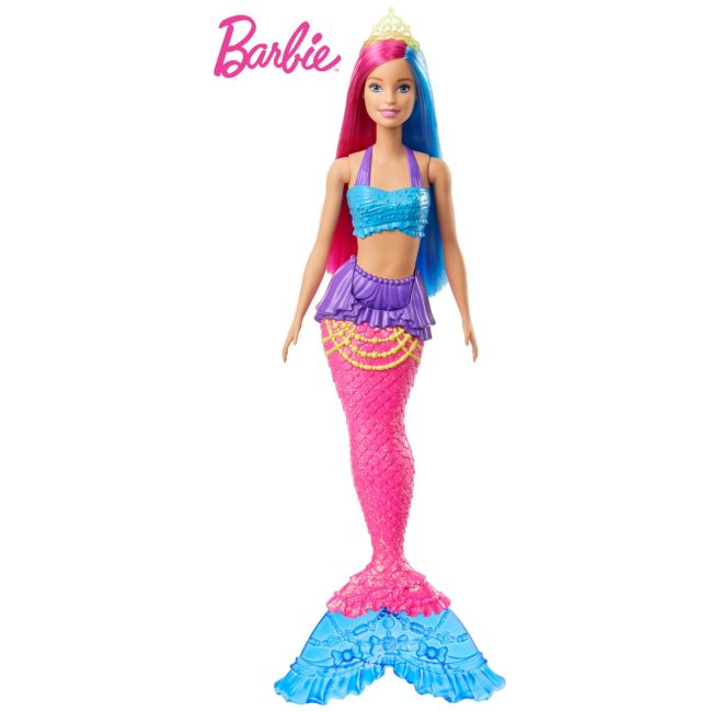 BARBIE PAPUSA SIRENA CU CORONITA VERDE VIVMTGJK07_GJK08