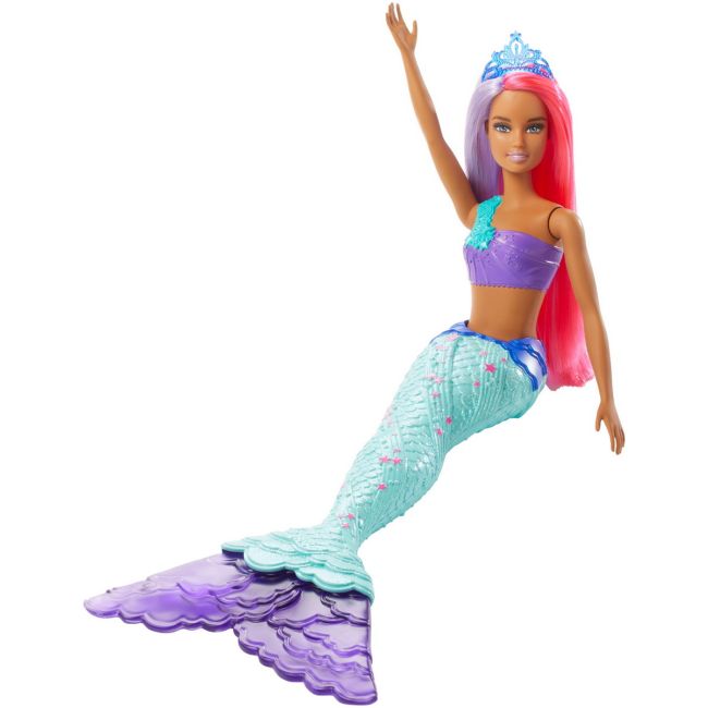 BARBIE PAPUSA SIRENA CU PARUL IN DOUA CULORI VIVMTGJK07_GJK09