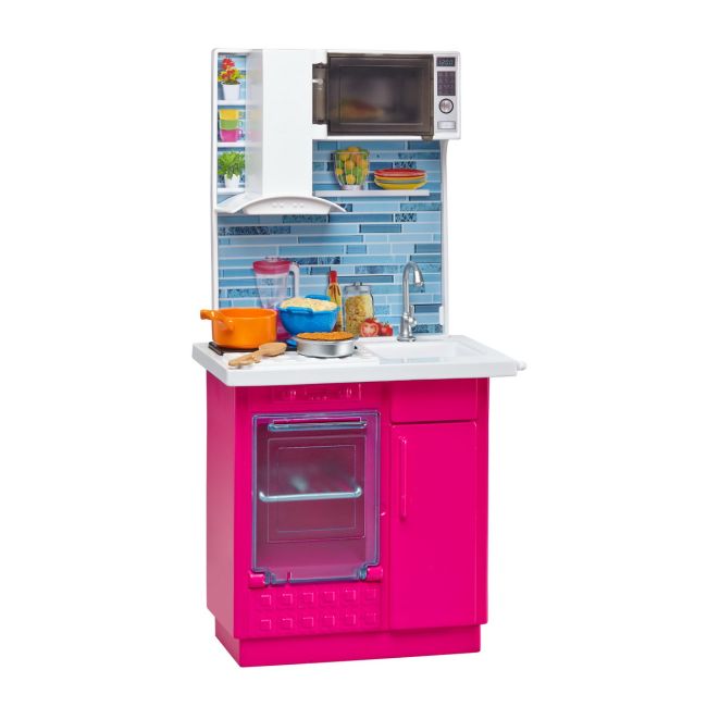 BARBIE SET BUCATARIE CU ACCESORII SI PAPUSA VIVMTDVX51_DVX54