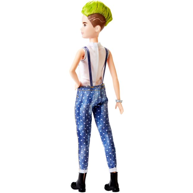 PAPUSA BARBIE FASHIONISTA CU SALOPETA SI O COAFURA VERDE VIVMTFBR37_FXL57