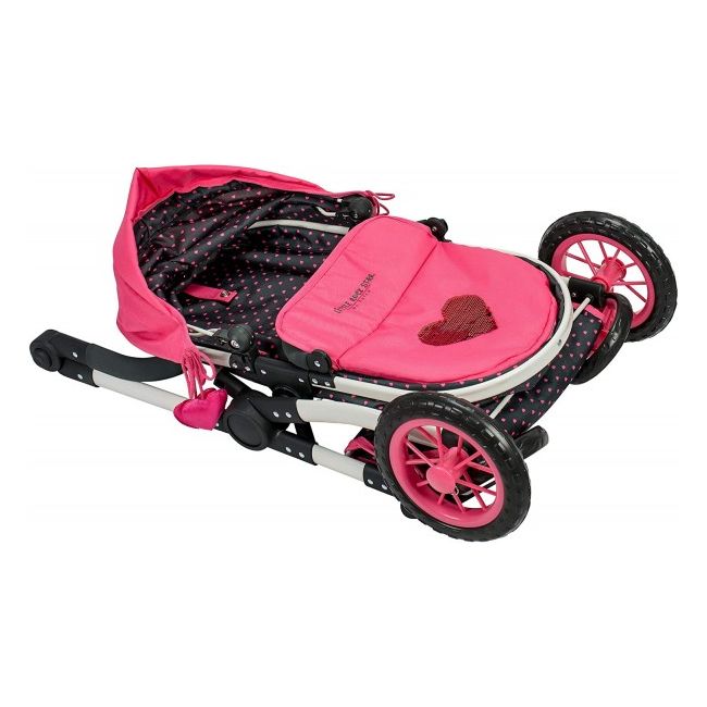 Carucior pentru papusi Saica Rock Star pliabil cu landou si gentuta accesorii  - SOLSA9935