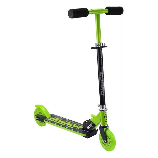 Trotineta pentru copii cu 2 roti Saica Ryder Dark Led Green  - SOLSA3221