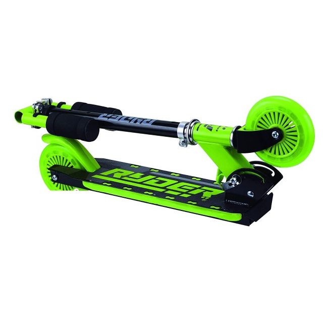 Trotineta pentru copii cu 2 roti Saica Ryder Dark Led Green  - SOLSA3221