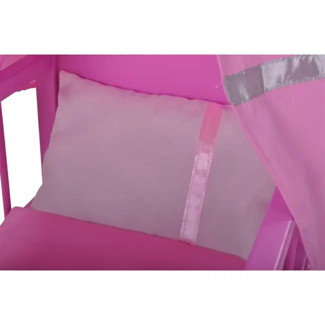 Patut din lemn pentru papusi Diadem Pink BBX67224