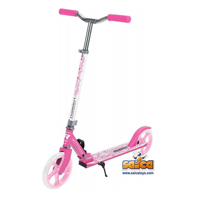 Trotineta pentru copii cu 2 roti Saica 200 mm roz cu alb - SOLSA3440