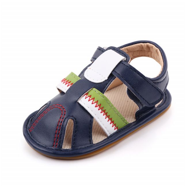 Sandalute bleumarine cu barete pentru baietei MBd2400-2-p29.9-12 luni (Marimea 20 incaltaminte)