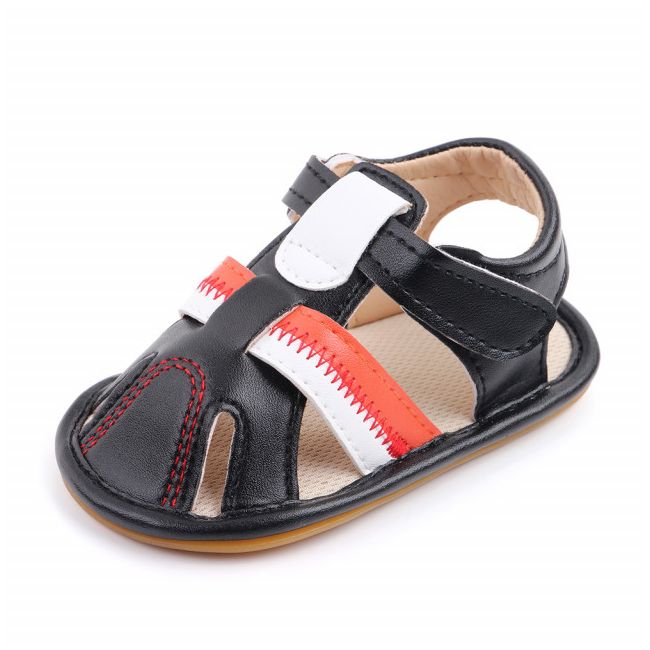 Sandalute negre pentru baietei MBd2400-1-p29.9-12 luni (Marimea 20 incaltaminte)