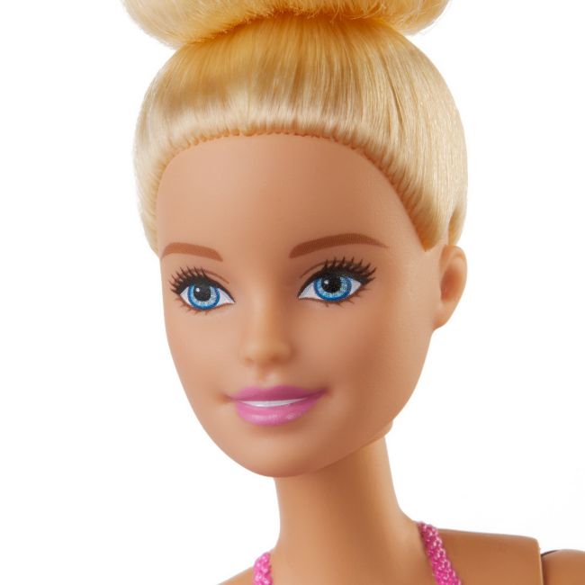 PAPUSA BARBIE BALERINA BLONDA CU COSTUM ROZ VIVMTGJL58_GJL59