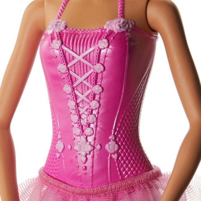 PAPUSA BARBIE BALERINA BLONDA CU COSTUM ROZ VIVMTGJL58_GJL59