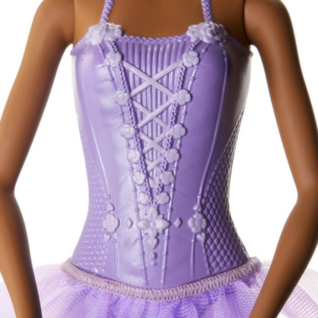 PAPUSA BARBIE BALERINA CREOLA CU COSTUM LILA VIVMTGJL58_GJL61