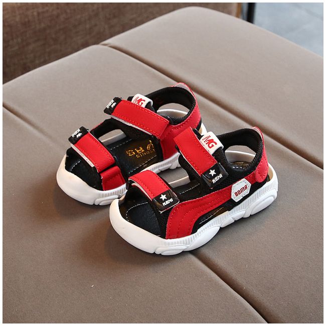 Sandale rosii cu barete pentru baietei MDNG04-11-DE4