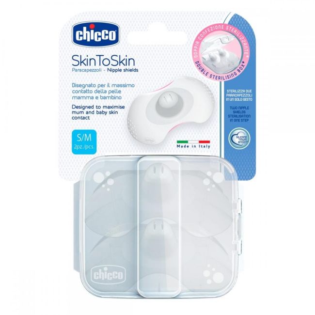 Aparatoare Chicco din silicon pentru mamelon marimea S-M, 2buc, 0luni+ CHC09033-7