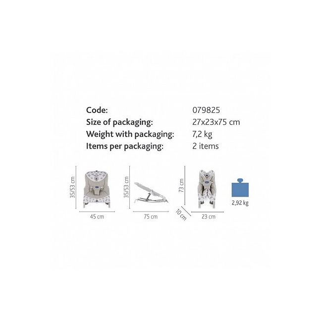 Balansoar pliabil Chicco Pocket Relax, Sweet Dog, 0+luni - CHC79825-8_SWEET DOG