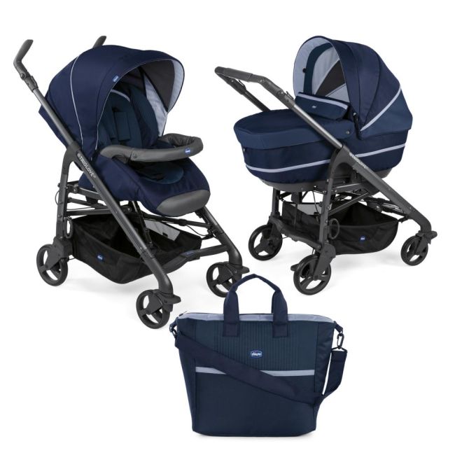 Carucior 2 in 1 Chicco Duo Love UP, carucior si landou, India Ink, 0luni+  - CHC79821-8_INDIA INK