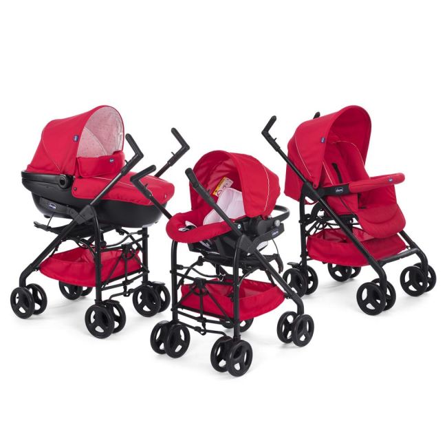 Carucior 3 in 1 Chicco Trio Sprint, RedPassion (Rosu), 0luni+ - CHC79175-8_RED PASSION
