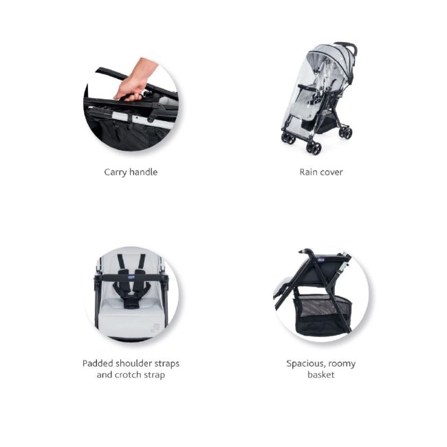 Carucior sport Chicco Ohlala 2, Silver (Gri), 0luni+ CHC79472-8_SILVER