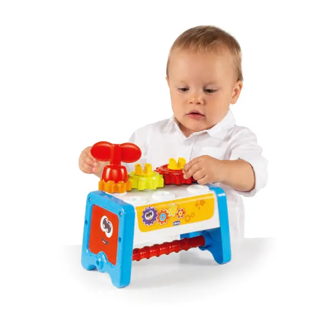 Jucarie Chicco 2 in 1 pentru sortare si stivuire, Statia de lucru a mecanicului, 12-36 luni - CHC10062-1