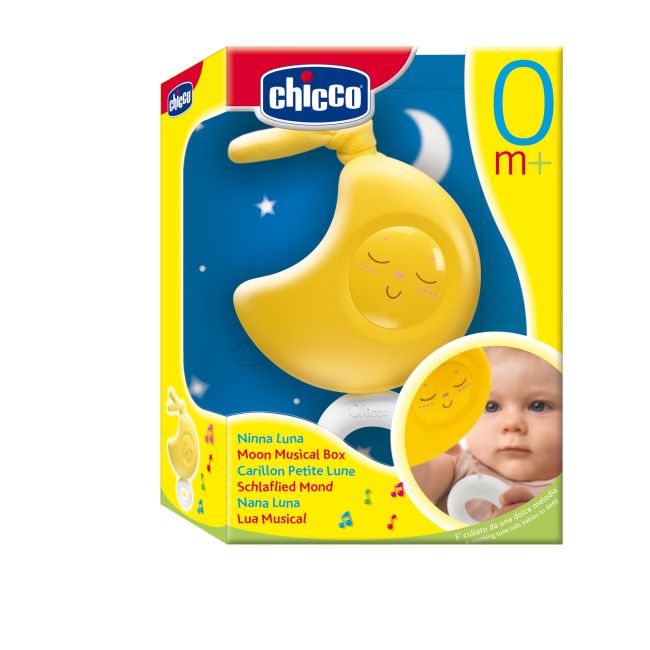 Jucarie muzicala Chicco pentru patut lemn Cutiuta muzicala Luna - CHC01192-1