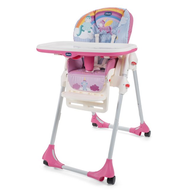 Scaun de masa Chicco Polly Easy, 4roti, Unicorn (Multicolor), 6+luni - CHC79565-8_UNICORN