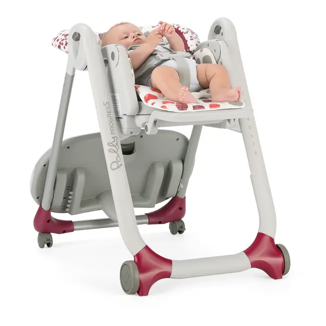 Scaun de masa Chicco Polly Progres 5 in 1, Cherry, 0 luni+  - CHC79336-8_CHERRY