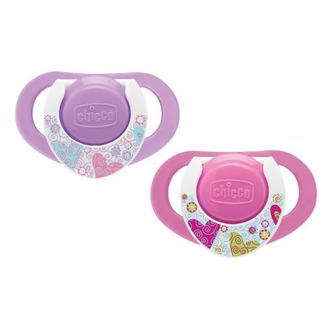 Suzeta Chicco silicon Physio Compact, forma ergonomica, 16-36luni, 2buc, roz - CHC74834-7_ROZ