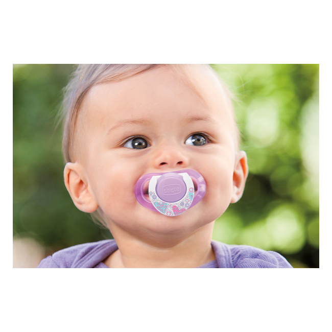 Suzeta Chicco silicon Physio Compact, forma ergonomica, 16-36luni, 2buc, roz - CHC74834-7_ROZ