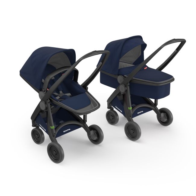 Carucior 2 in 1, Greentom, 100% Ecologic, Black Blue KRTABCDBLACKBLUE