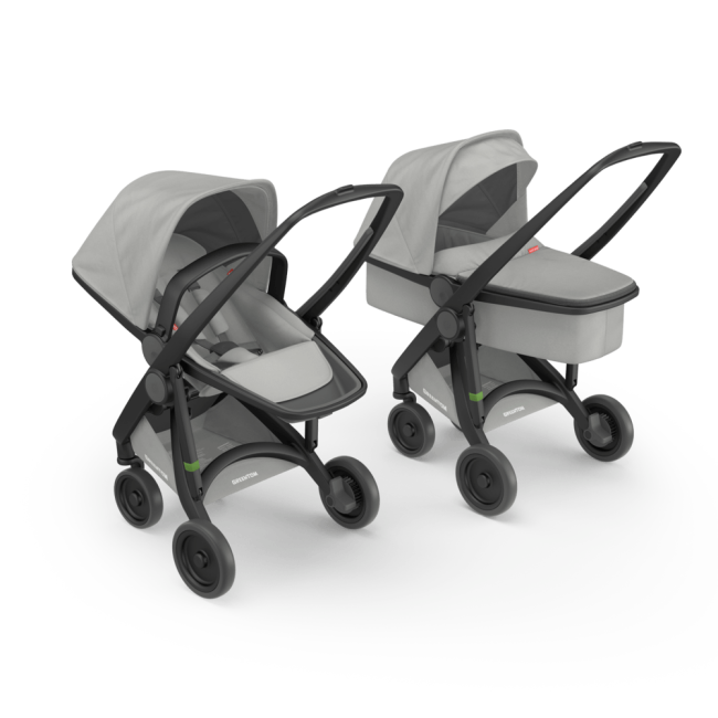 Carucior 2 In 1, Greentom, 100% Ecologic, Black Grey KRTABCDBLACKGREY