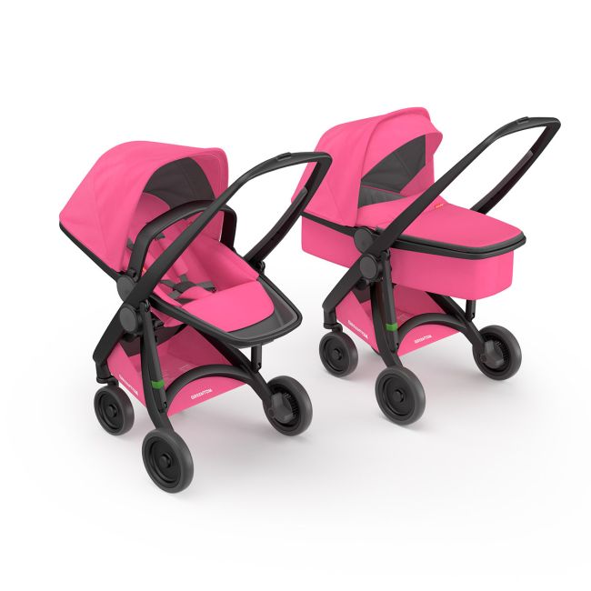 Carucior 2 In 1, Greentom, 100% Ecologic, Black Pink KRTABCDBLACKPINK