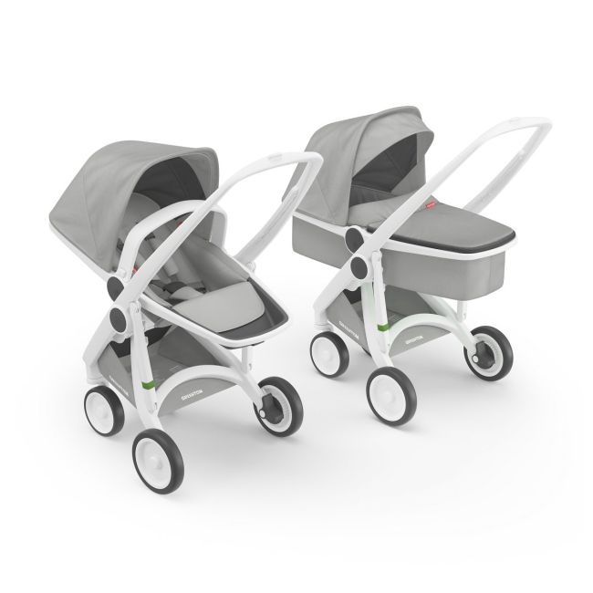 Carucior 2 In 1, Greentom, 100% Ecologic, White Grey KRTABCDWHITEGREY