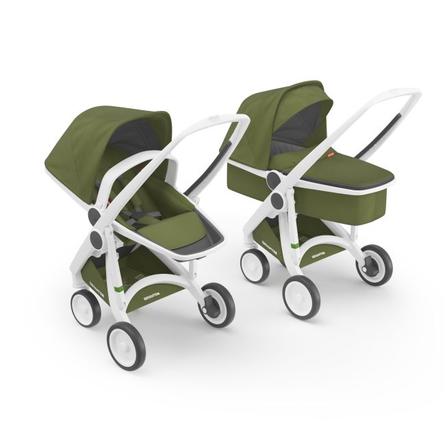 Carucior 2 in 1, Greentom, 100% Ecologic, White Olive KRTABCDWHITEOLIVE