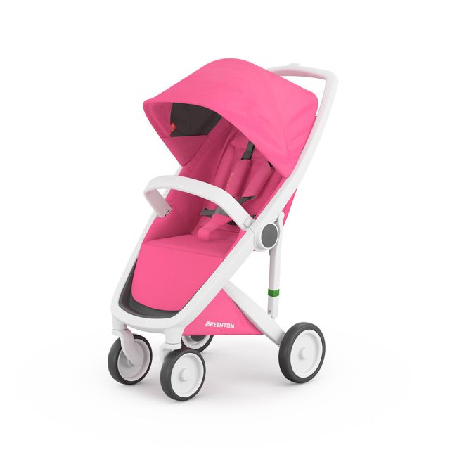 Carucior, Greentom, Classic Upp, 100% Ecologic, White Pink KRTAFWHITEPINK