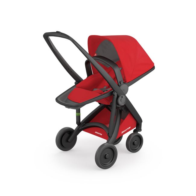 Carucior, Greentom, Reversible, 100% Ecologic, Black Red KRTABDBLACKREDV16