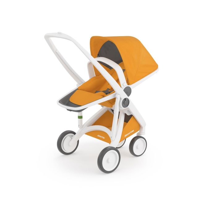 Carucior, Greentom, Reversible, 100% Ecologic, White Sunflower KRTABDWHITESUNFLOW