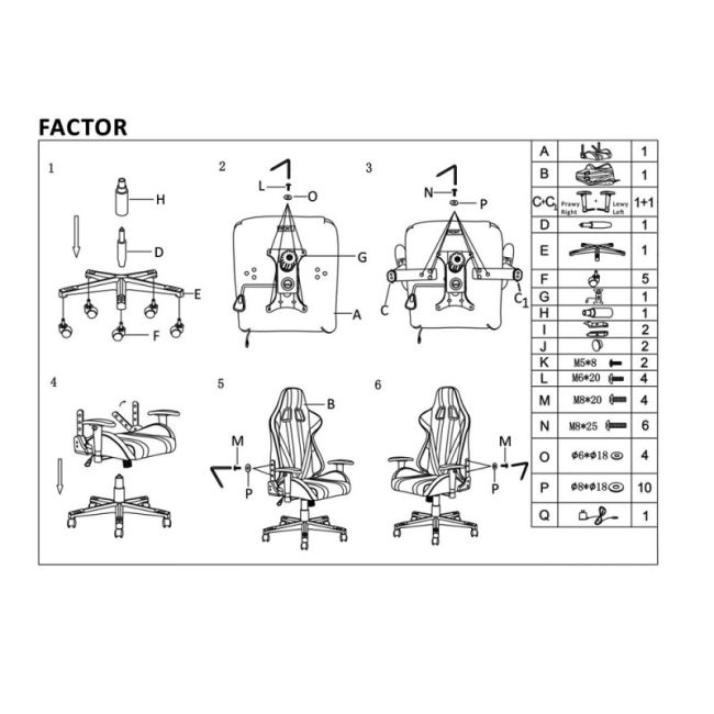 Scaun gaming hm factor multicolor drm8797