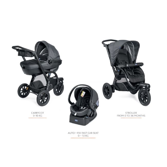 Carucior Chicco Trio Activ3, Car Kit, 0+luni, Iron - CHC79270-8_IRON