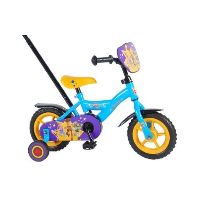 Bicicleta pentru baieti Volare Toy Story 4 91007 10 inch cu roti ajutatoare si maner control parinte - SOLVOL91007