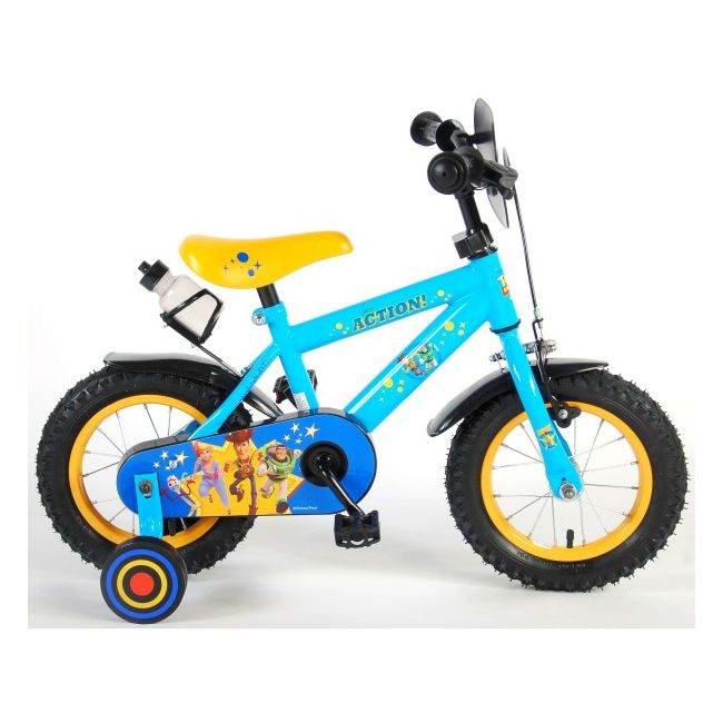 Bicicleta pentru baieti Volare Toy Story 91207 12 inch cu roti ajutatoare frana de mana si sticla apa - SOLVOL91207-CH-NL
