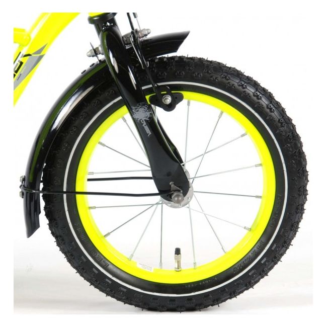 Bicicleta pentru baieti Volare Yellow Cruiser 81419 14 inch cu roti ajutatoare si frana de mana - SOLVOL81419