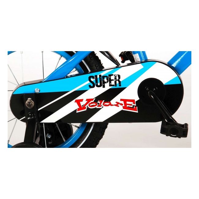 Bicicleta pentru copii Volare Super Children Blue 91431 14 inch cu roti ajutatoare si frana de mana - SOLVOL91431