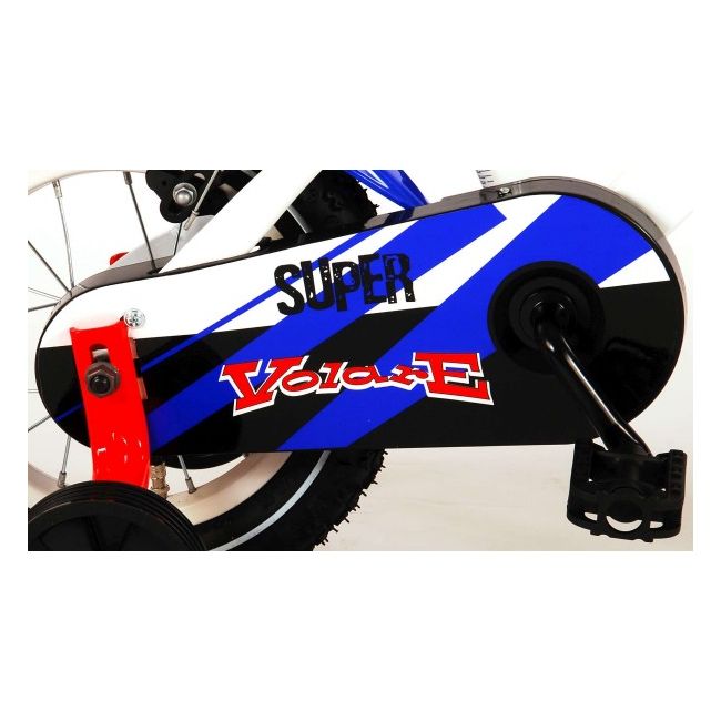 Bicicleta pentru copii Volare Super Children White 91240-IT 12 inch cu roti ajutatoare si frana de mana - SOLVOL91240-IT