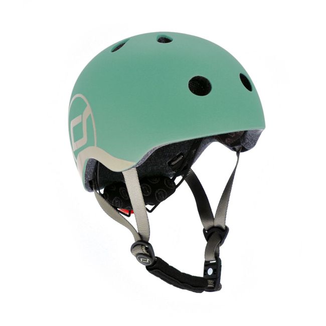Casca De Protectie Pentru Copii, Sistem De Reglare Magnetic Cu Led, Xxs-s, 45-51 Cm, 1 An+, Forest, Scoot  Ride Pjb96361
