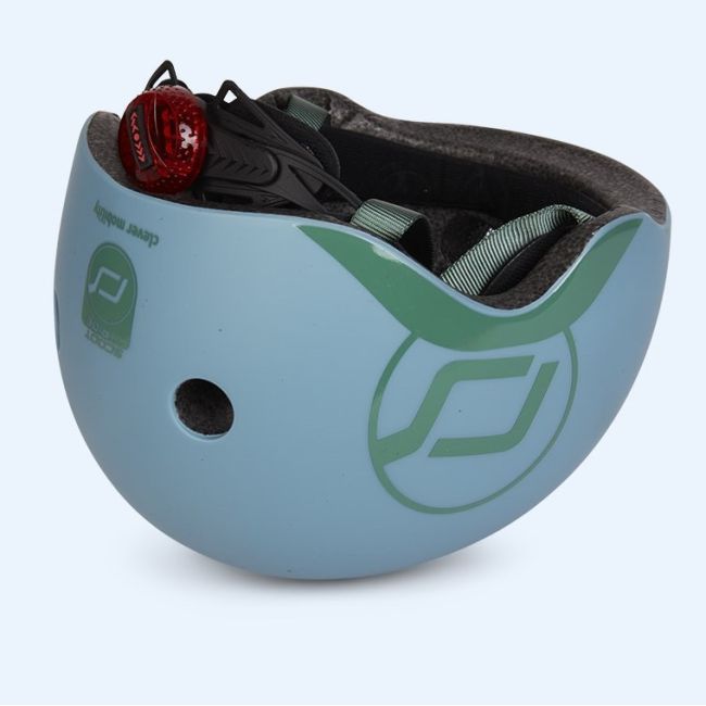 Casca De Protectie Pentru Copii, Sistem De Reglare Magnetic Cu Led, Xxs-s, 45-51 Cm, 1 An+, Steel, Scoot  Ride Pjb96322