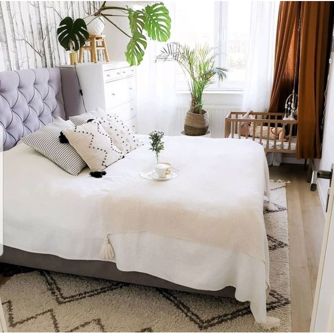 Patut Mic, Co-sleeping Din Lemn, Classic Vintage Cu Saltea Cocos Spuma Cocos 90 X 40 X 7 Cm Pjbbedside_vintage