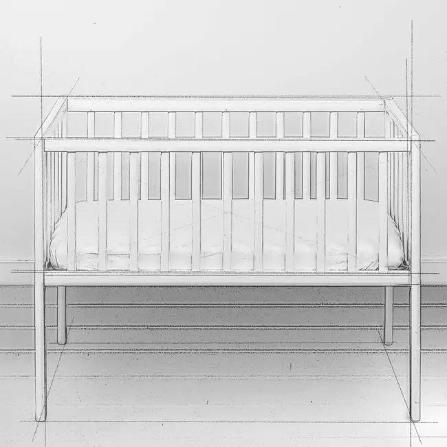 Patut Mic, Co-sleeping Din Lemn, Classic Alb Cu Saltea Cocos Spuma Cocos 90 X 40 X 7 Cm Pjbbedside_white