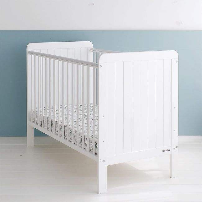 Patut Din Lemn Pentru Bebe, Inaltime Saltea Reglabila, Country Alb 120x60 Cm Pjbcountry_cot_white