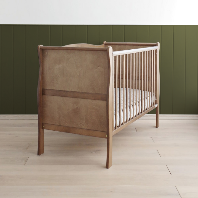 Patut Din Lemn Pentru Bebe, Inaltime Saltea Reglabila, Noble Vintage 120x60 Cm Pjbnoble_cot_vintage