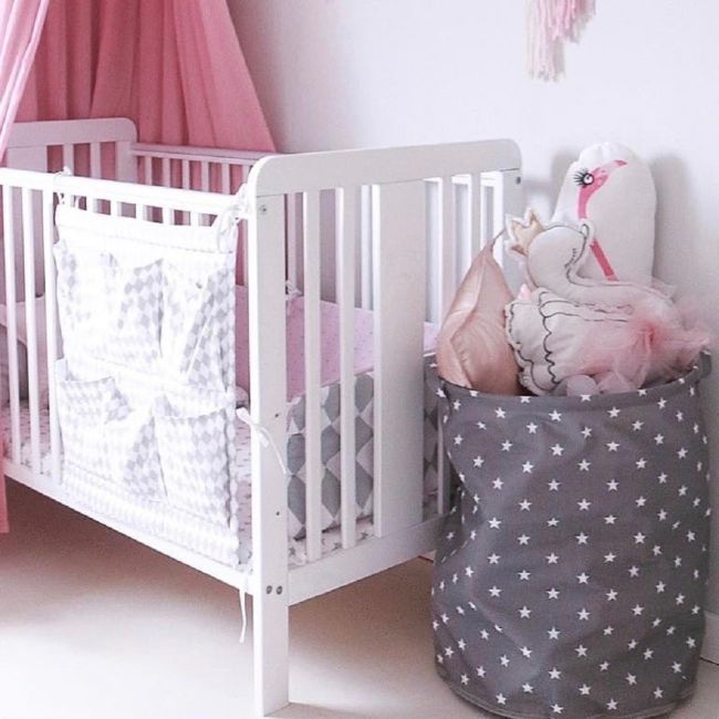 Patut Din Lemn Pentru Bebe, Inaltime Saltea Reglabila, Star Baby Alb 120x60 Cm Pjbstar_cot_white