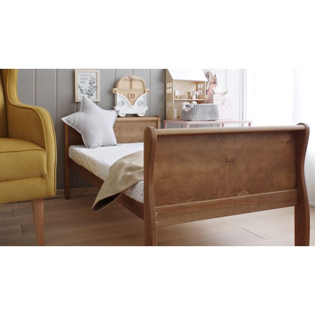 Patut Din Lemn Masiv, Transformabil Pentru Bebe Si Junior, Noble Vintage, 140 X 70 Cm Pjbnoble_vintage_140
