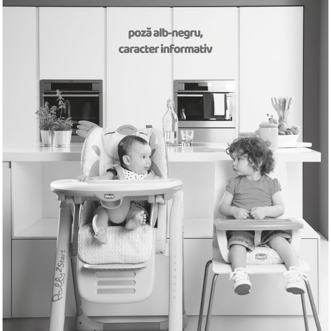 Scaun de masa Chicco Polly 2 Start 4roti, Miss Pink, 0 luni+ - CHC79205-8_MISS PINK